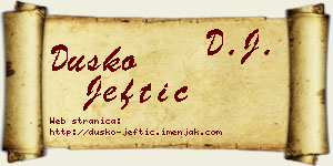 Duško Jeftić vizit kartica